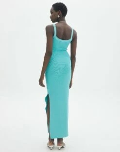 Round Neckline Knit Maxi Dress -Glassons Store kelly round neck aqua siren back kd119942knt