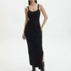 Round Neckline Knit Maxi Dress -Glassons Store kelly round neck black front kd119942knt