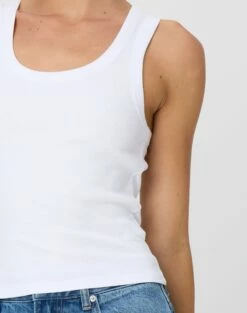 Ribbed Thick Strap Tank -Glassons Store kleo thick bind tank white imageback tv120861orib