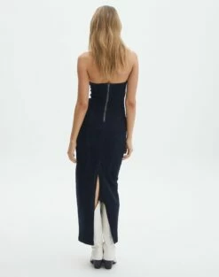 Strapless Denim Midi Dress -Glassons Store ky strapless denim midi last rodeo indigo back dl122263den