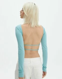 Open Strappy Back Long Sleeve Top 24 Open Strappy Back Long Sleeve Top -Glassons Store lana strap open back top aqua siren back tl142894des