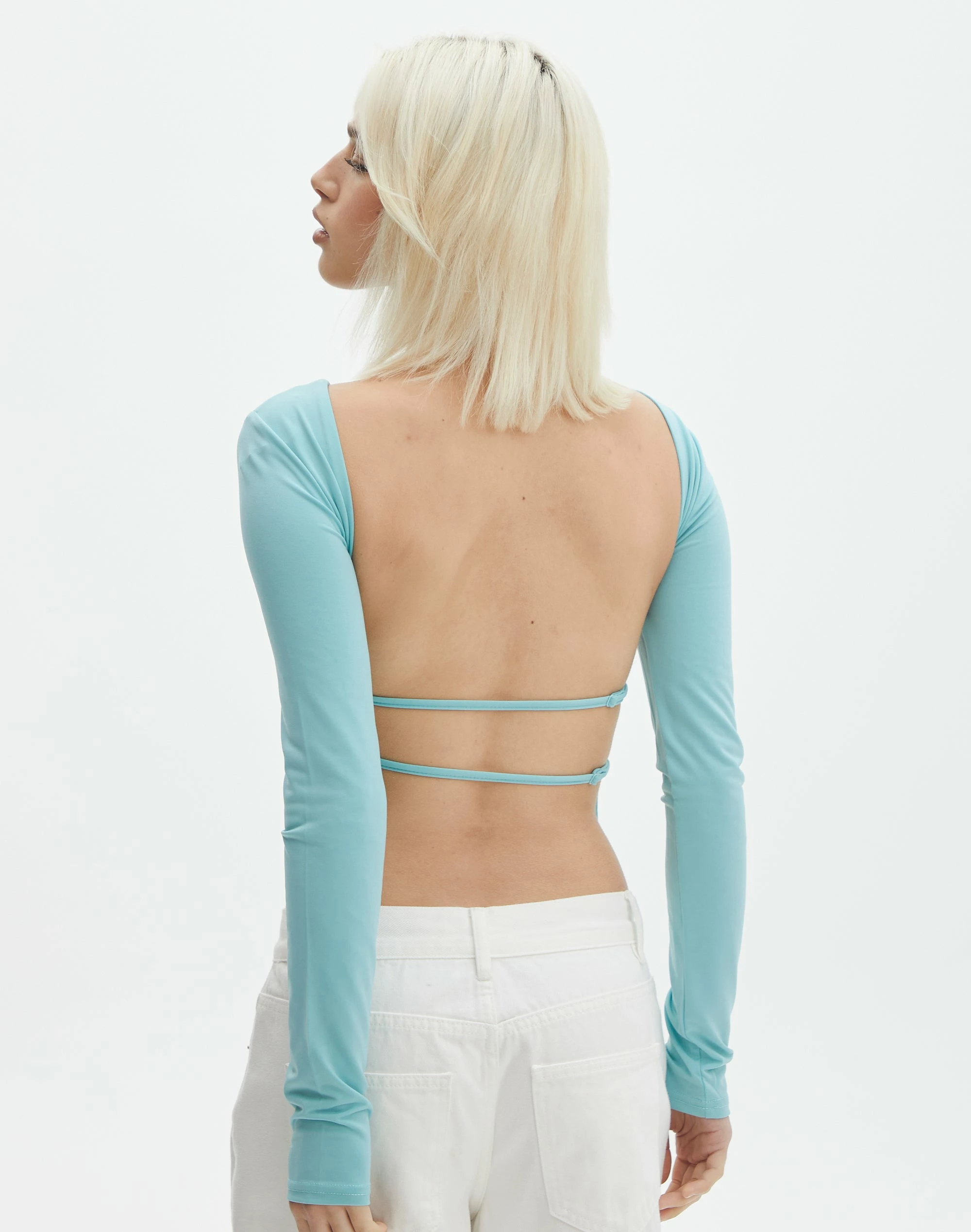 Open Strappy Back Long Sleeve Top 5 Open Strappy Back Long Sleeve Top - Image 3