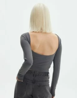 Supersoft Backless Long Sleeve Top -Glassons Store layley longsleeve shadow dancer detail tl102955pch