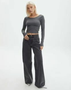 Supersoft Backless Long Sleeve Top -Glassons Store layley longsleeve shadow dancer full tl102955pch