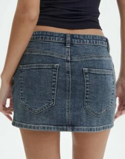 Ringspun Low Rise Denim Skirt -Glassons Store leni ringspun mini skirt ronnie ringspun back ss55069spu