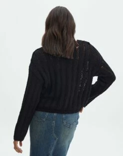 Ladder Knit Jumper -Glassons Store lizzy ladder black back kl124032knt