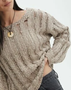 Ladder Knit Jumper -Glassons Store lizzy ladder neutral marle imageback kl124032knt