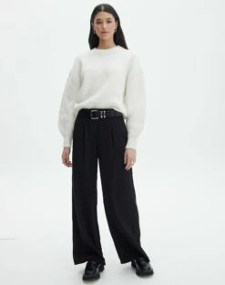 Tailored Wide Leg Ponte Pant 41 Tailored Wide Leg Ponte Pant -Glassons Store lorence tailored pant black front pw69506pln 10