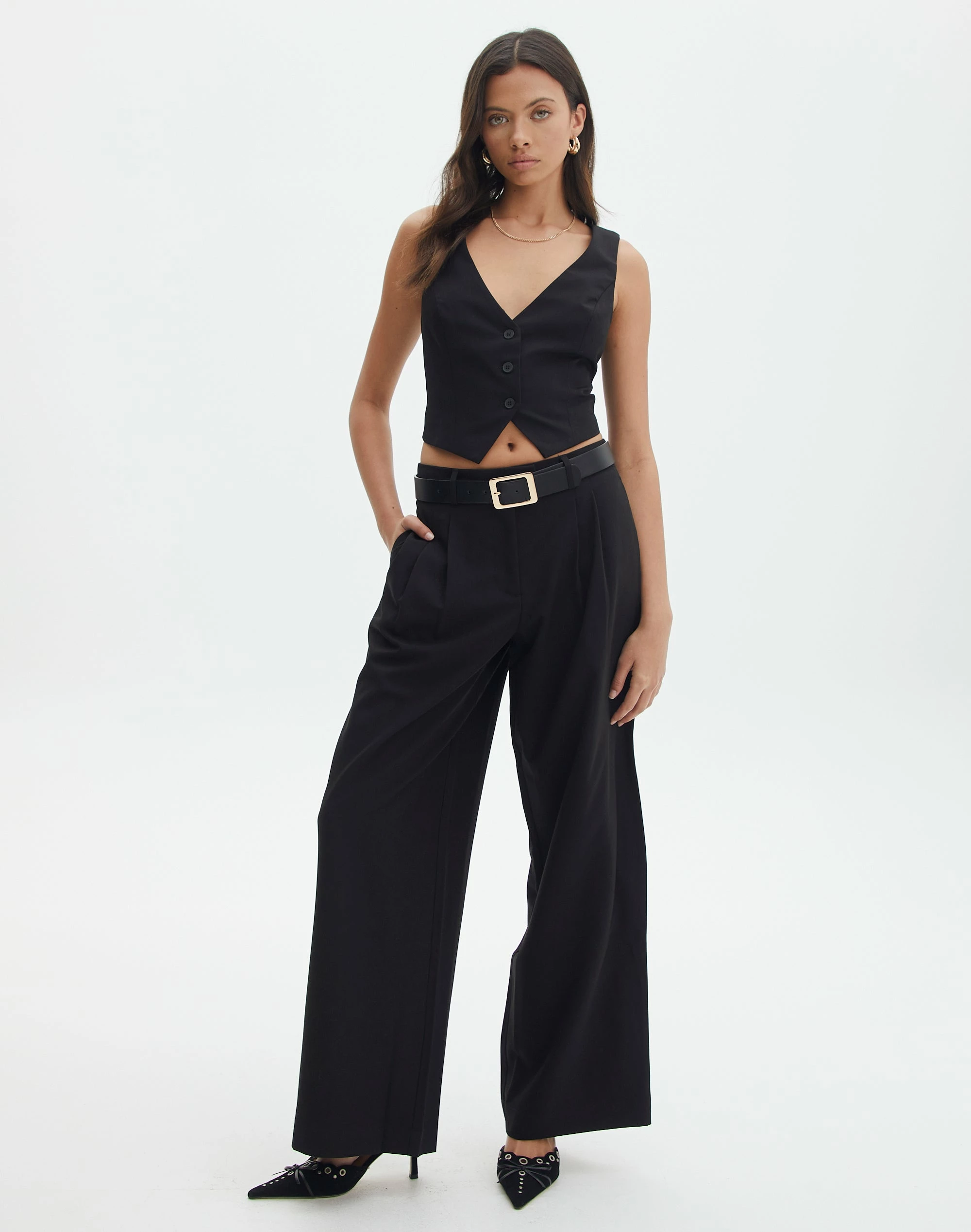 Mid Rise Wide Leg Pant 3 Mid Rise Wide Leg Pant