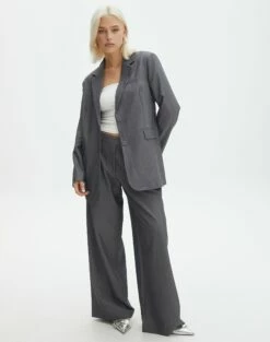 Oversized Blazer 36 Oversized Blazer -Glassons Store loretta wide leg pant charcoal marle front pw51730pln