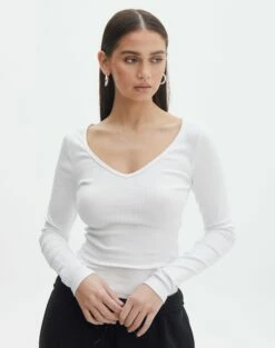 V Neck Long Sleeve Top