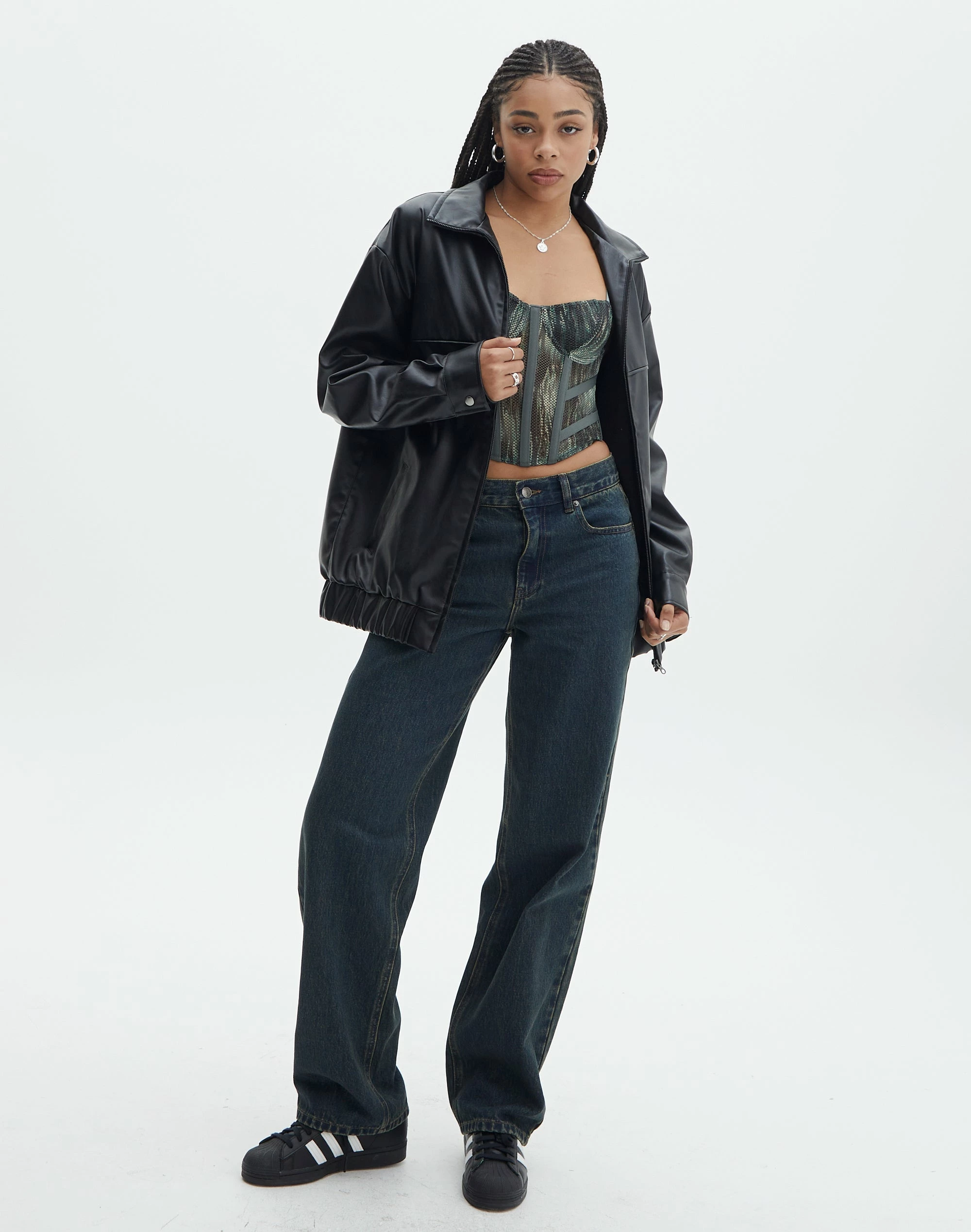 Printed Mesh Crop Corset Top 4 Printed Mesh Crop Corset Top - Image 2