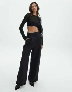 Sheer Backless Long Sleeve Crop Top 23 Sheer Backless Long Sleeve Crop Top -Glassons Store mila underwire super crop black full tl112008msh