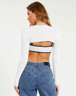 Knit Long Sleeve Shrug -Glassons Store miley shrug milk back kc51262knt