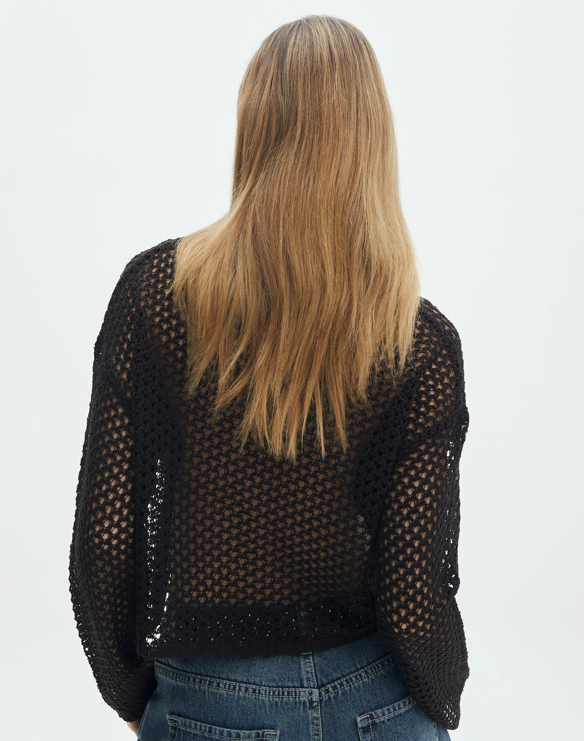 Knit Mesh Long Sleeve Top 6 Knit Mesh Long Sleeve Top - Image 4