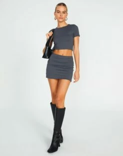 V-Neck Full Length Knit Jumper -Glassons Store minka supersoft mini skirt shadow dancer front ss54706pln 3