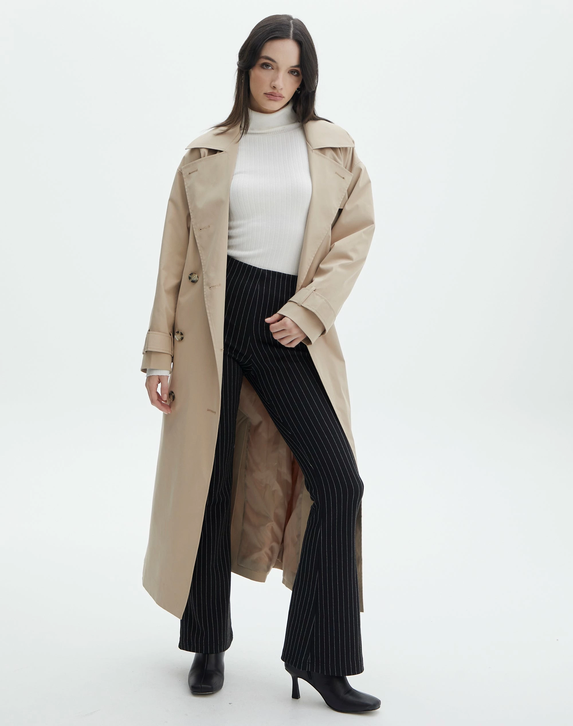 Pinstripe High Rise Flared Ponte Pant 10 Pinstripe High Rise Flared Ponte Pant - Image 8