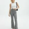 High Rise Super Flare Ponte Pant 2 High Rise Super Flare Ponte Pant -Glassons Store minogue super flare ponte pants mini gingham front pw52146mghm
