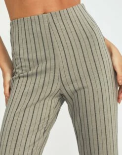 High Rise Pinstripe Flare Ponte Pant 30 High Rise Pinstripe Flare Ponte Pant -Glassons Store minogue super flare ponte pants neutral pinstripe imageback pw52146stp