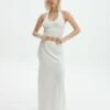 Drawstring Satin Maxi Skirt 1 Drawstring Satin Maxi Skirt -Glassons Store molly satin maxi skirt white front sl137027satl