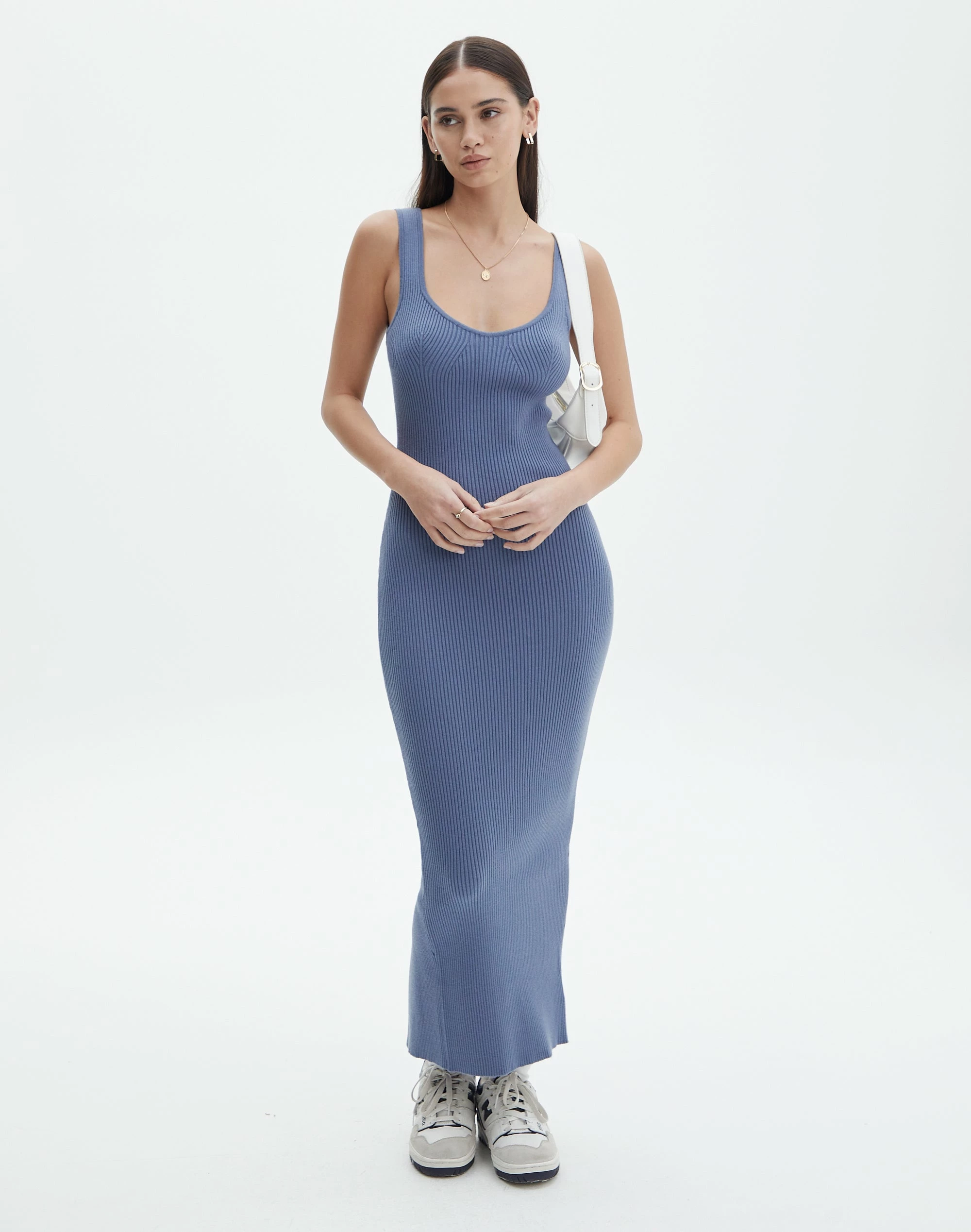 Scoop Neck Ribbed Knit Midi Dress 8 Scoop Neck Ribbed Knit Midi Dress - Image 6