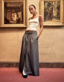 Luxe Lounge Modal Slim-Fit Maxi Skirt 35 Luxe Lounge Modal Slim-Fit Maxi Skirt -Glassons Store noretta tailored maxi charcoal marle front sl126067pln