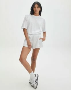 Luxe Lounge Modal Long Sleeve Button Crop Top 38 Luxe Lounge Modal Long Sleeve Button Crop Top -Glassons Store o beckham short snow marle front sw62109ocot