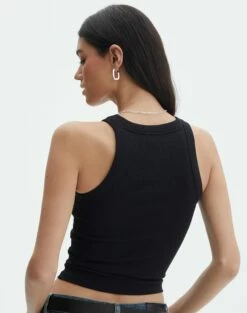 Crew Neck Longline Tank -Glassons Store o frank longline tank black back tv115122orib