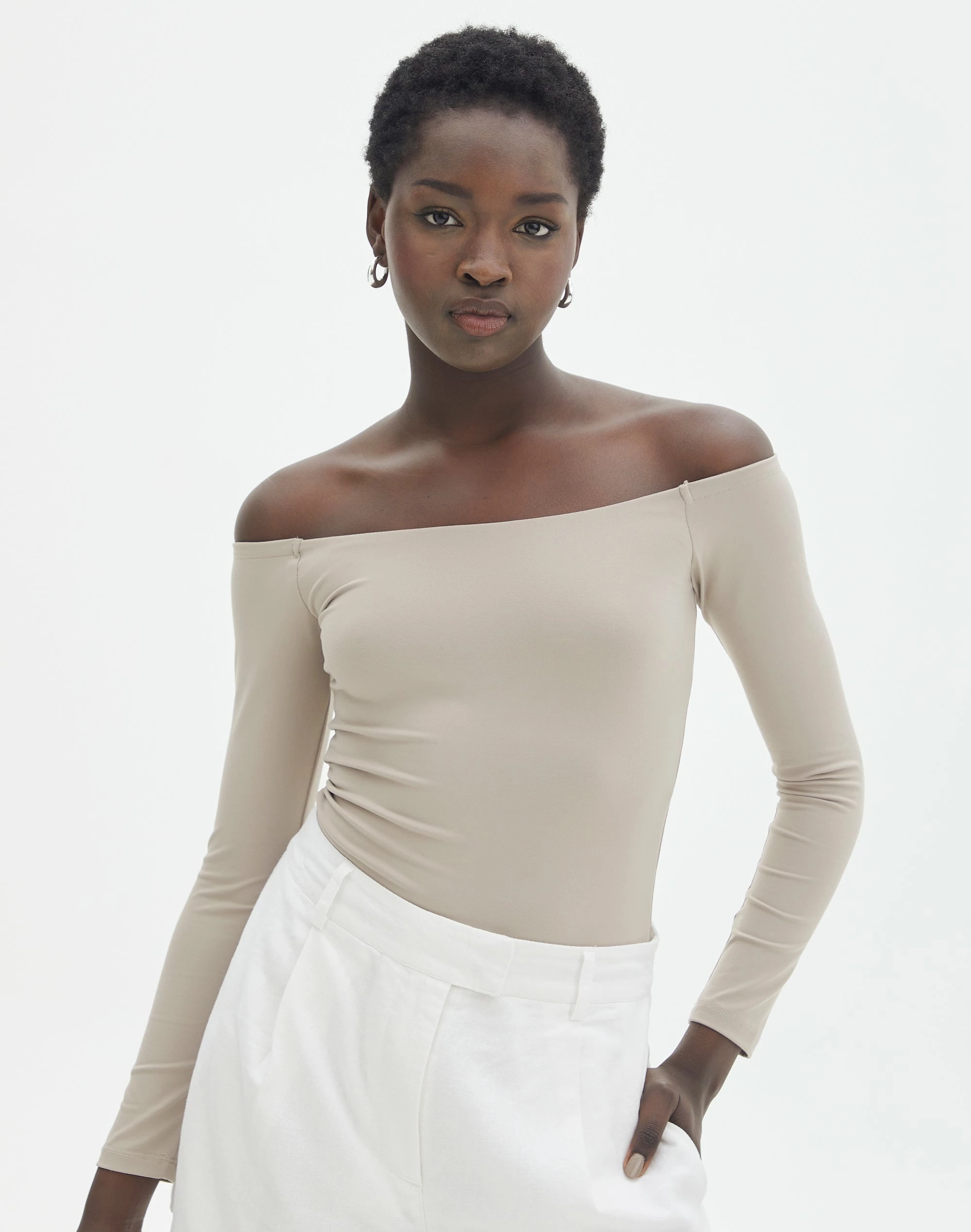 Supersoft Off The Shoulder Longsleeve Bodysuit 15 Supersoft Off The Shoulder Longsleeve Bodysuit - Image 13