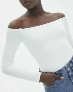 Supersoft Off The Shoulder Longsleeve Bodysuit 32 Supersoft Off The Shoulder Longsleeve Bodysuit -Glassons Store olive off the shoulder bodysuit longsleeve white imageback tb97721pch