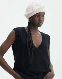 Crochet Knit Long Sleeve Top -Glassons Store oui oui beret rose and thorne front ha107918knt 1