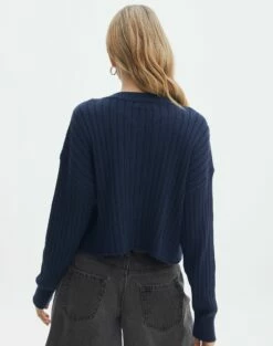 V-Neck Drop Shoulder Knit Jumper 40 V-Neck Drop Shoulder Knit Jumper -Glassons Store paige preppy v neck naughtical back kl90519oca