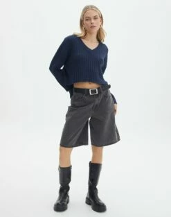 V-Neck Drop Shoulder Knit Jumper 39 V-Neck Drop Shoulder Knit Jumper -Glassons Store paige preppy v neck naughtical full kl90519oca