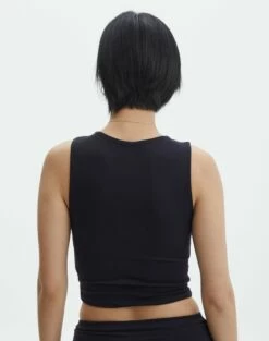 Supersoft High Neck Crop Tank -Glassons Store penelope super soft tank black back tv106845pch