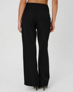 Double Button Tailored Pant -Glassons Store penny button suit pant black back pw91835pln
