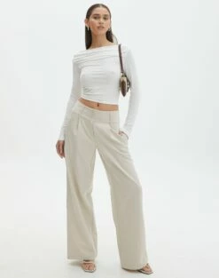 Double Button Tailored Pant -Glassons Store penny button suit pant what the shell front pw91835pln 1