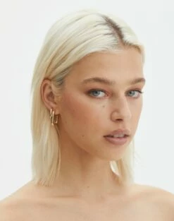 Strapless Denim Offcut Mini Dress 16 Strapless Denim Offcut Mini Dress -Glassons Store plated simi rectangle two pack hoop set gold front je101598ear 1