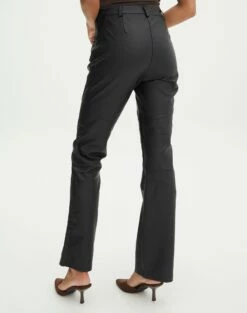 Stitch Detail Faux Leather Pant -Glassons Store polly pu pant black back pw106535pu
