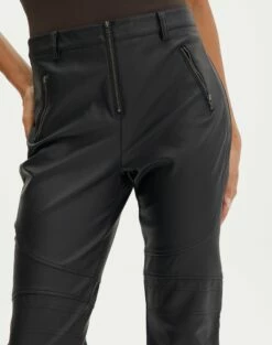 Stitch Detail Faux Leather Pant -Glassons Store polly pu pant black imageback pw106535pu
