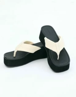 Stitch Detail Faux Leather Pant -Glassons Store positano platform thong bone front sh88866nyl 3