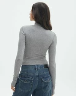 Luxe Lounge Modal Quarter Zip Front Long Sleeve Top -Glassons Store quinn quarter zip top heather marle back tl93138mod