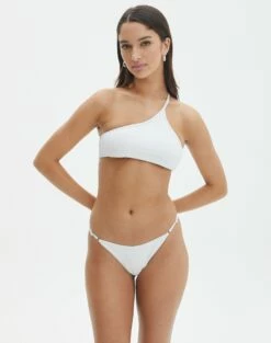 Broderie Trim Thong Bikini Bottom 32 Broderie Trim Thong Bikini Bottom -Glassons Store r aiden adjustable high cut bikini briefs white front ga54030rpln 4