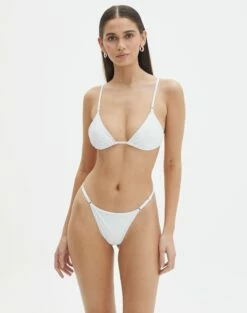 Broderie Trim Thong Bikini Bottom 31 Broderie Trim Thong Bikini Bottom -Glassons Store r alex adjustable bikini brief white front ga53112rpln 3