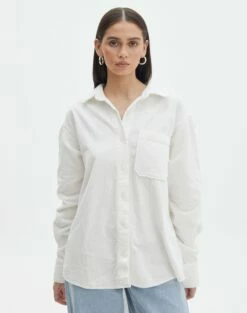 Foldover Zip Tube Top 31 Foldover Zip Tube Top -Glassons Store r curt cord shirt milk front bl100483rcor 1