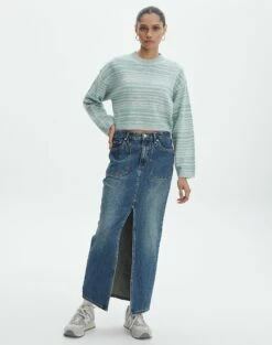 Stripe Knit Jumper -Glassons Store r didi crew neck knit academia stripe full kl112842rstp