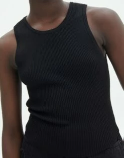 Rib Knit Tank 25 Rib Knit Tank -Glassons Store r guy cropped knit black imageback kv55139rrib