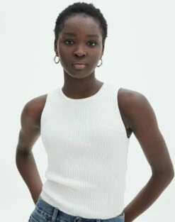 Rib Knit Tank 27 Rib Knit Tank -Glassons Store r guy cropped knit white front kv55139rrib
