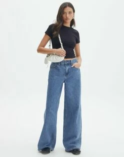 Twist Front Cut Out Long Sleeve Knit Top -Glassons Store r hyper mid rise wide leg jean suzy mid wash front jd96872rdnm 5