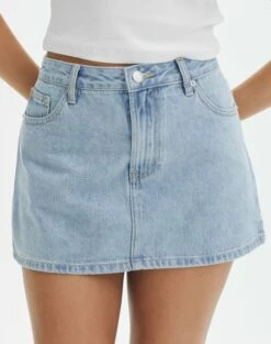 Low Rise Denim Mini Skirt 40 Low Rise Denim Mini Skirt -Glassons Store r leni low rise hemmed mini skirt bluebird vintage full ss55069rden