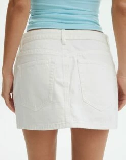 Low Rise Denim Mini Skirt 36 Low Rise Denim Mini Skirt -Glassons Store r leni low rise hemmed mini skirt milk back ss55069rden